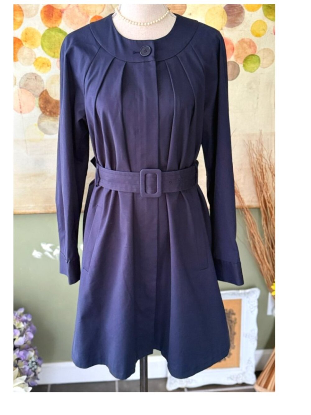 Theory Pleated Trench Jacket